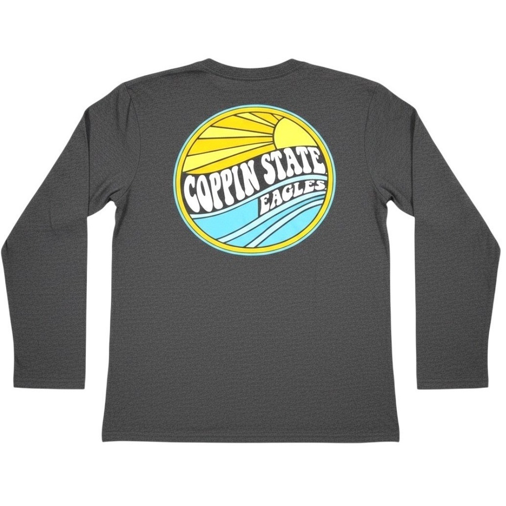 Champion Coppin State Eagles T-Shirt Mens L Gray Cotton Long Sleeve Graphic Tee
